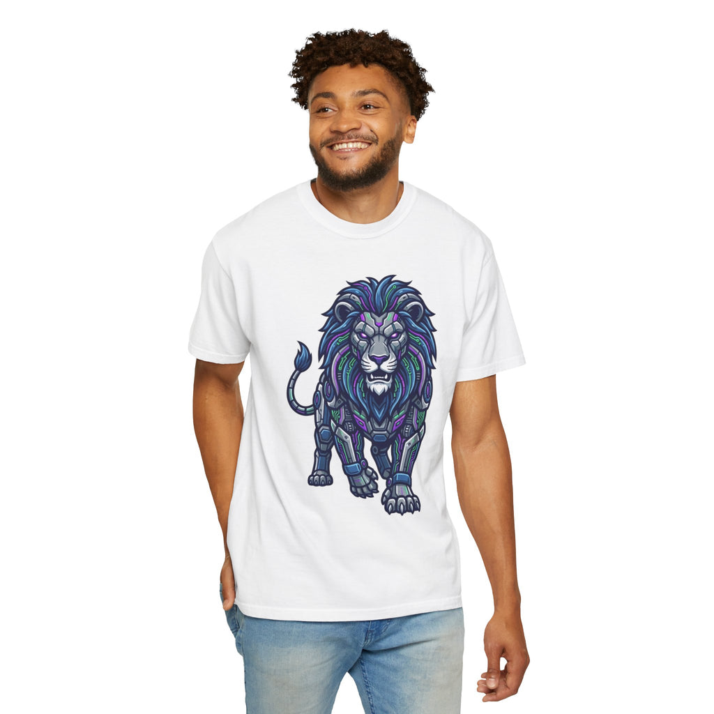 "Cyber Lion" Unisex Garment-Dyed Tee