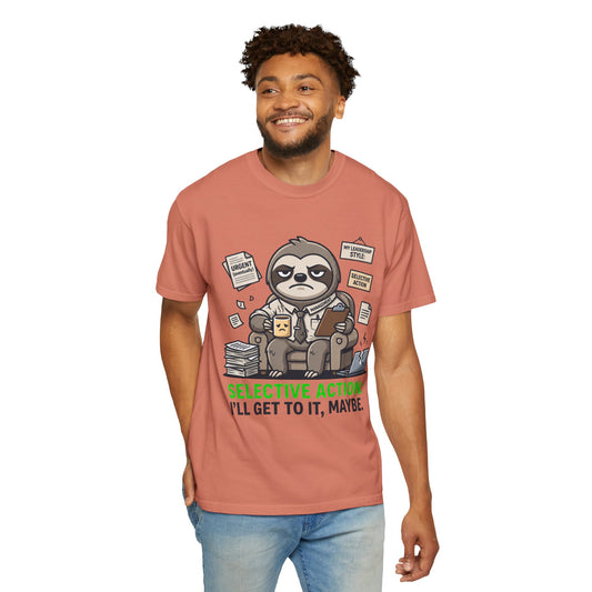 Color: Terracotta | Selective Action Unisex Garment-Dyed Tee