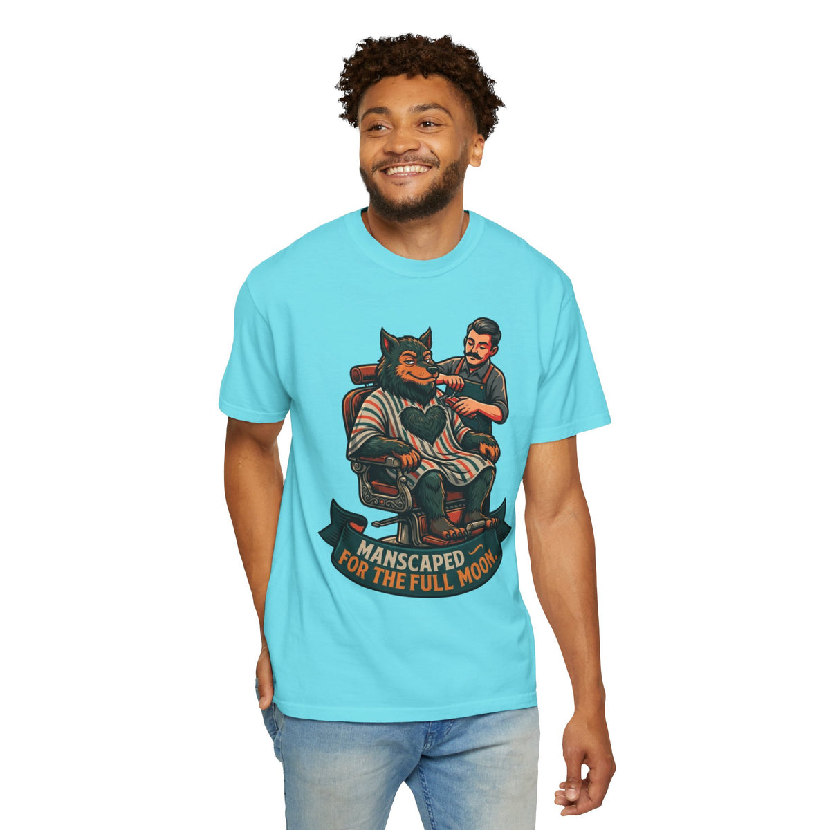 Color: Lagoon Blue | Manscaped for the Full Moon Unisex Garment-Dyed Tee