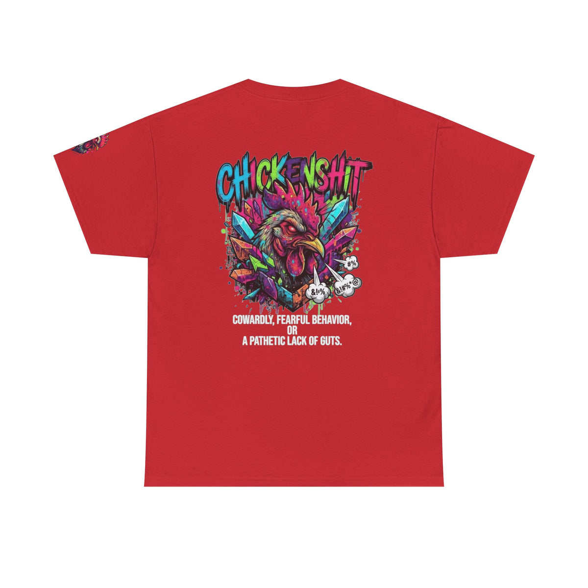 Color: Red | Chickenshit Premium Graphic Tee