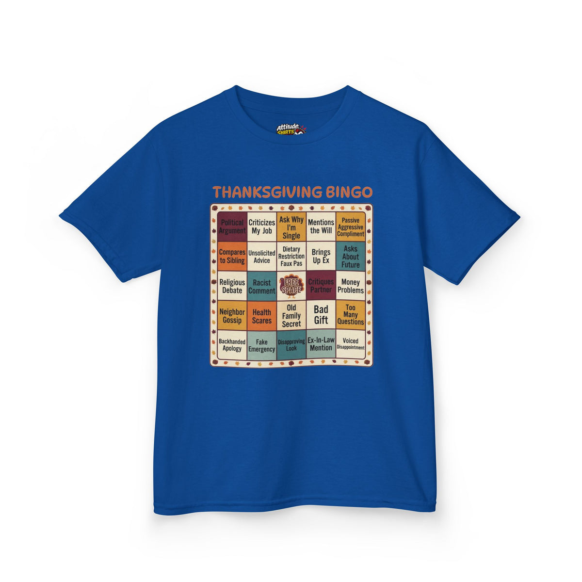 Color: Royal | Thankgiving Bingo Kids Tee