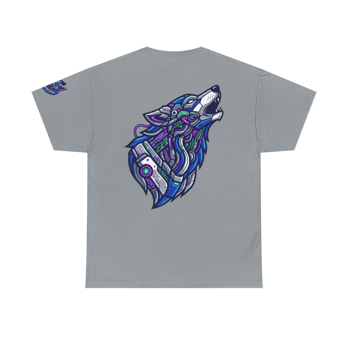 Color: Gravel | Cyber Wolf Premium Graphic Tee