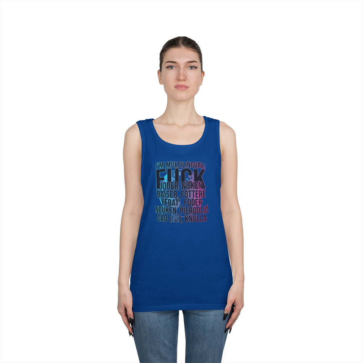 Color: Royal | I'm Multilingual Tank Top