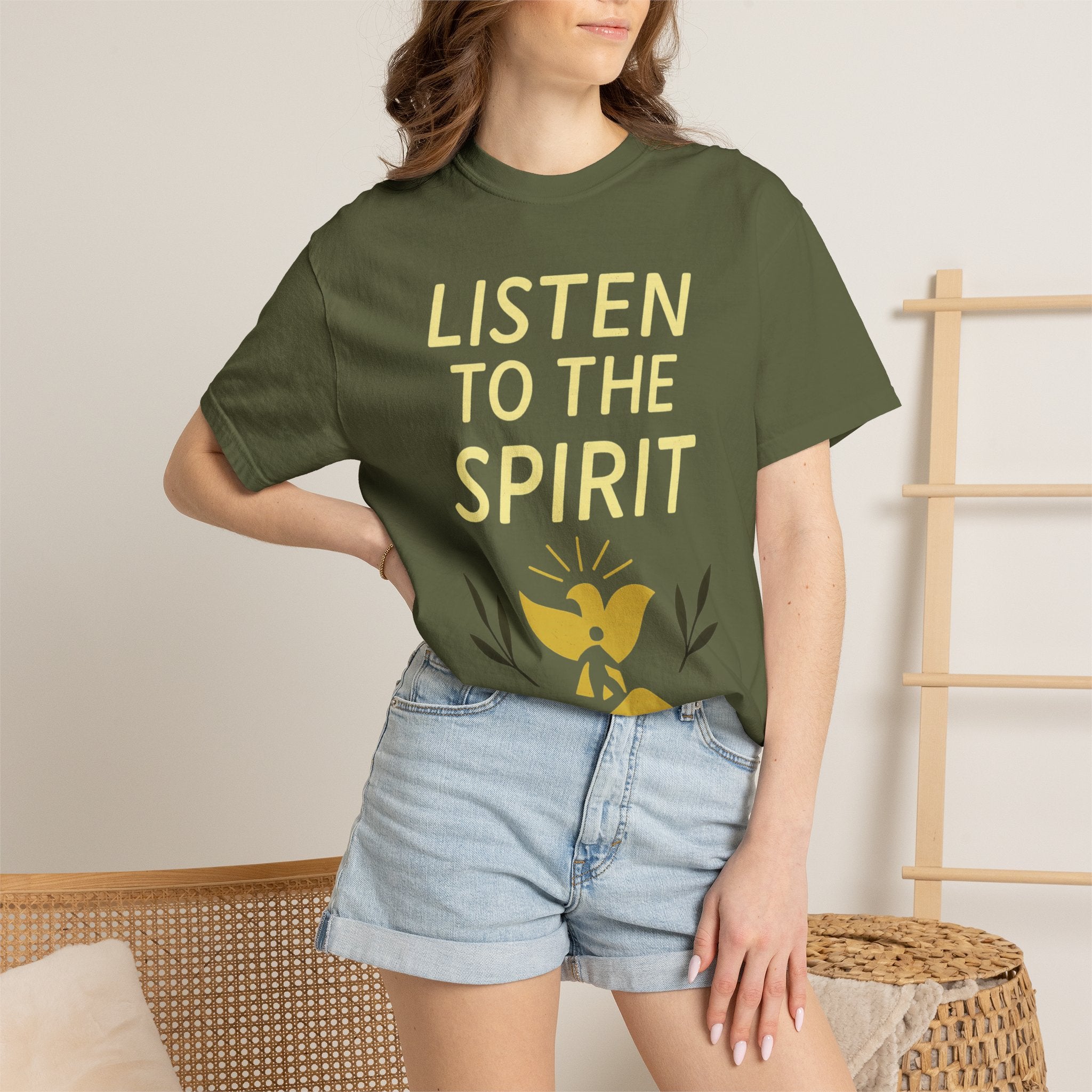 "Listen to the Spirit" Unisex Garment-Dyed T-shirt