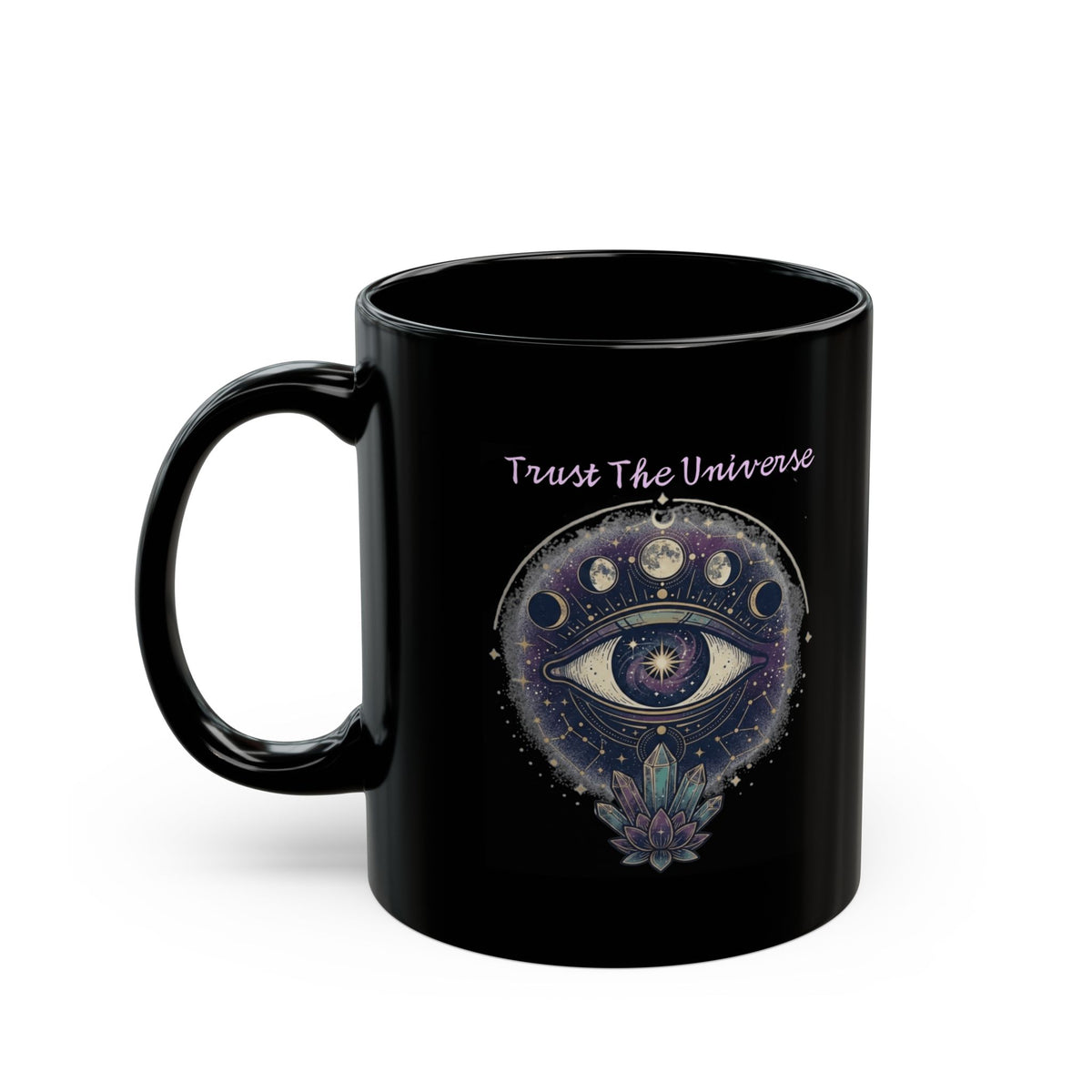 "Trust the Universe" Black Ceramic Mug