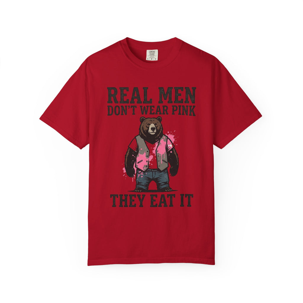 "Real Men Eat Pink" Unisex Garment-Dyed Tee