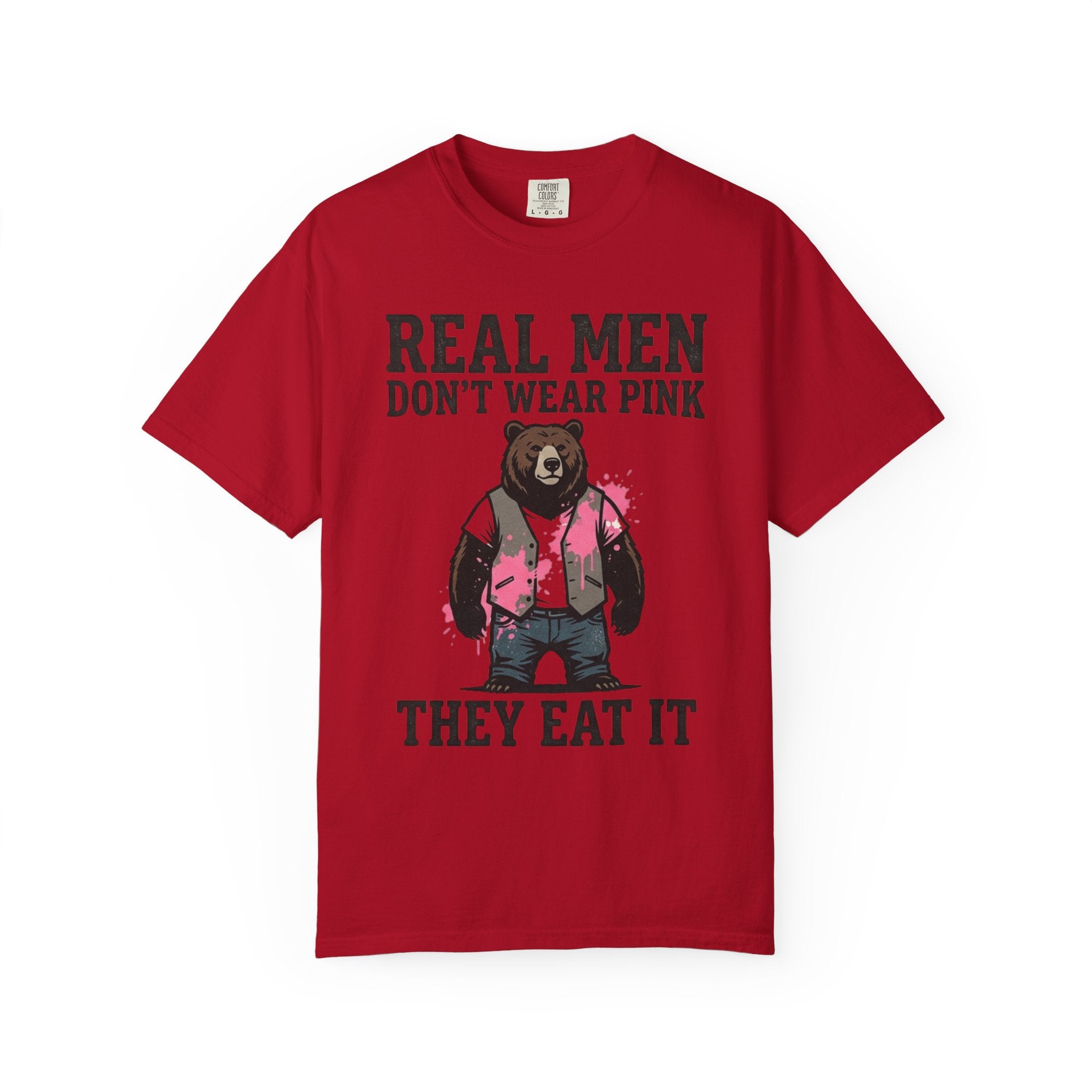 "Real Men Eat Pink" Unisex Garment-Dyed Tee