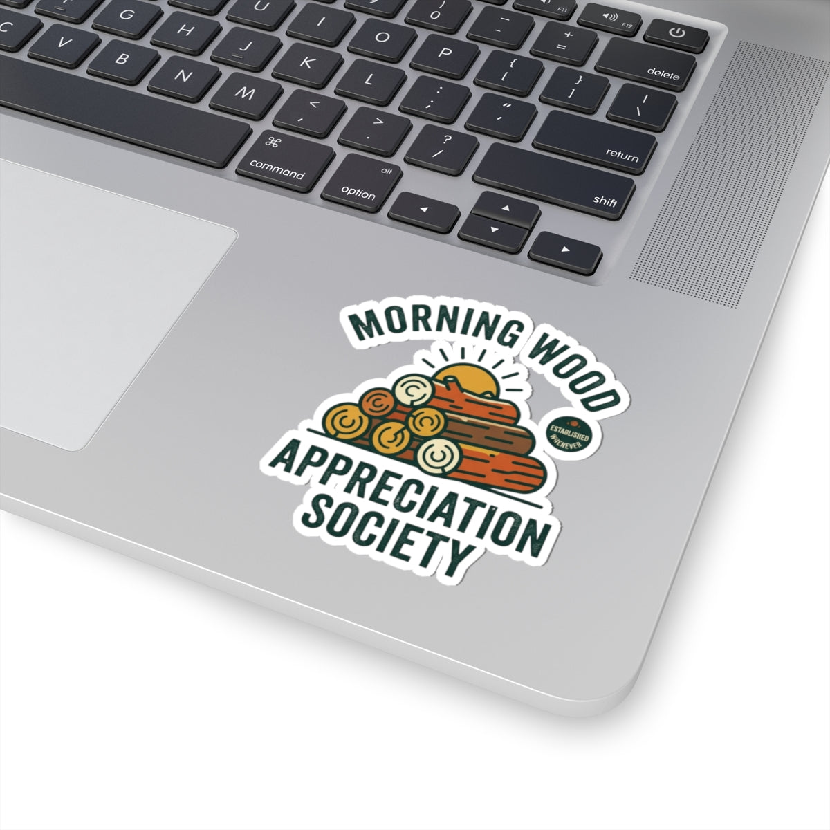 "Morning Wood Appreciation Society" Sticker — Main