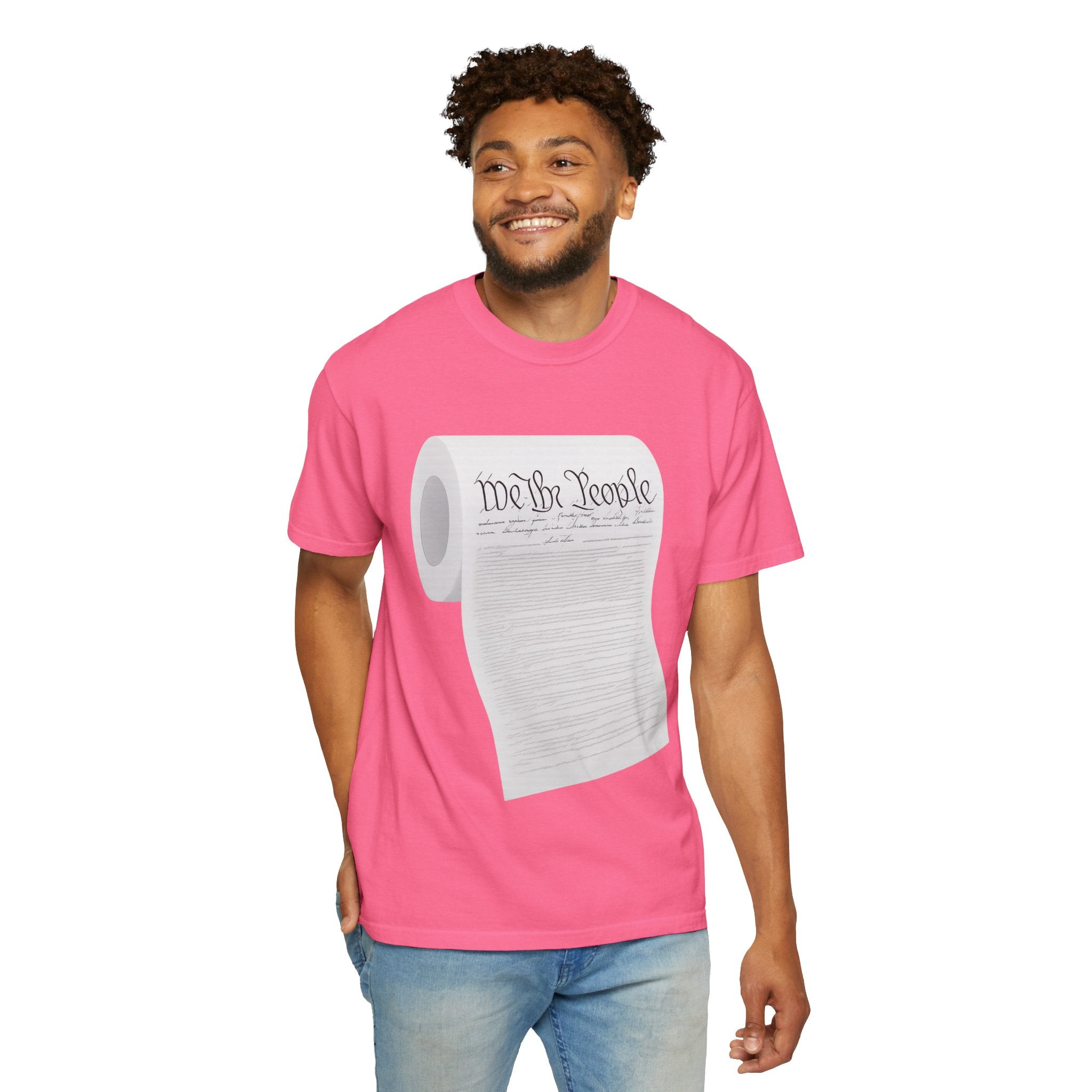 "Toilet Paper Constitution"  Unisex Garment-Dyed T-shirt