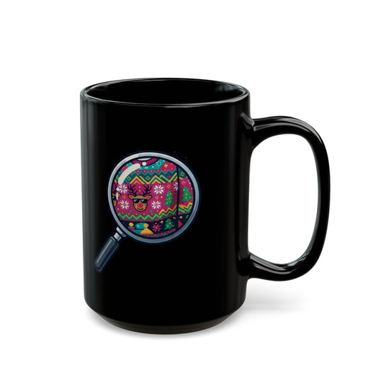 "Ugly Sweater" Black Ceramic Mug — Graphic