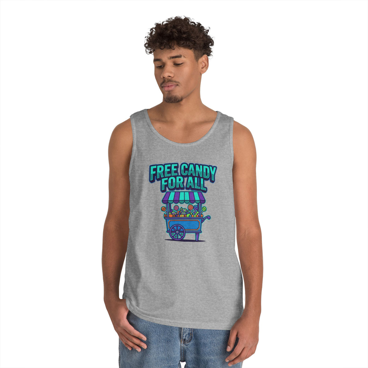 Color: Sport Grey | Free Candy For All Tank Top