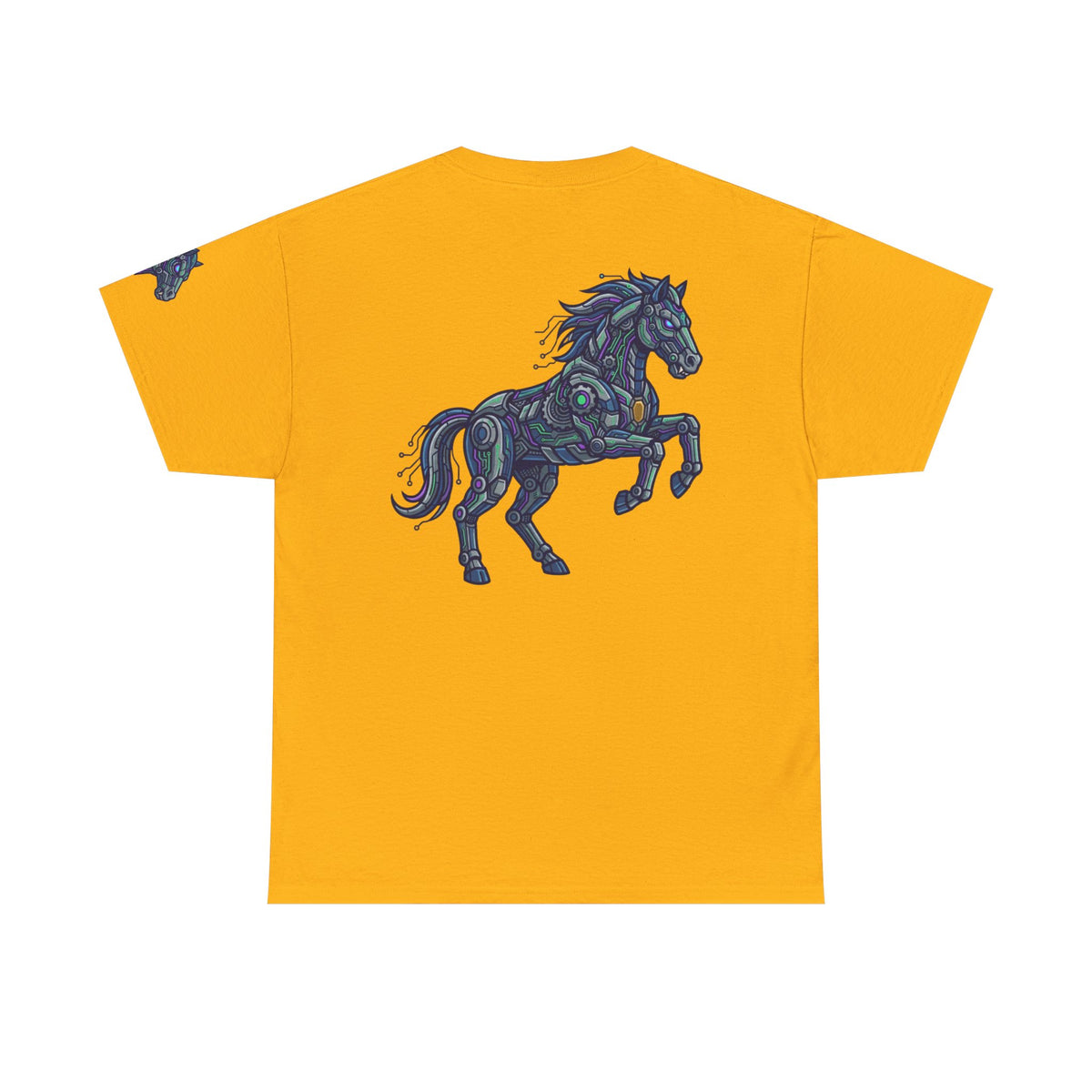 Color: Gold | Cyber Mustang Premium Graphic Tee