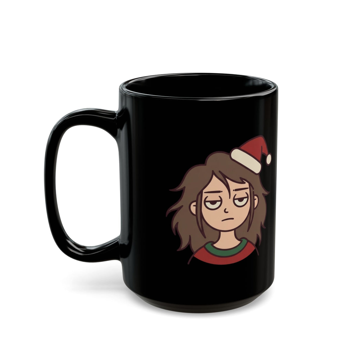 "Christmas Is Ruined" Black Ceramic Mug — Graphic