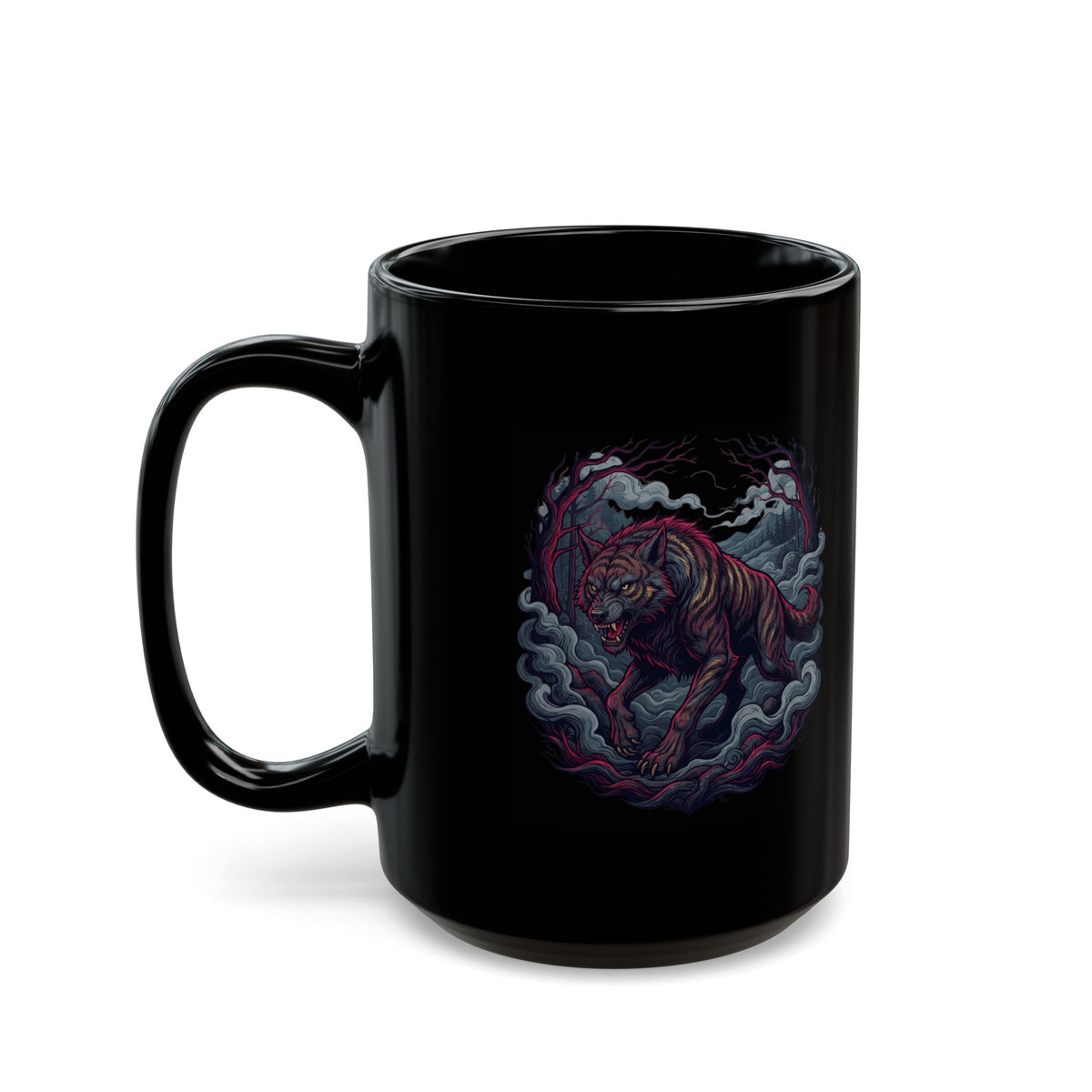 "The Beast of Gévaudan (France)" Black Ceramic Mug