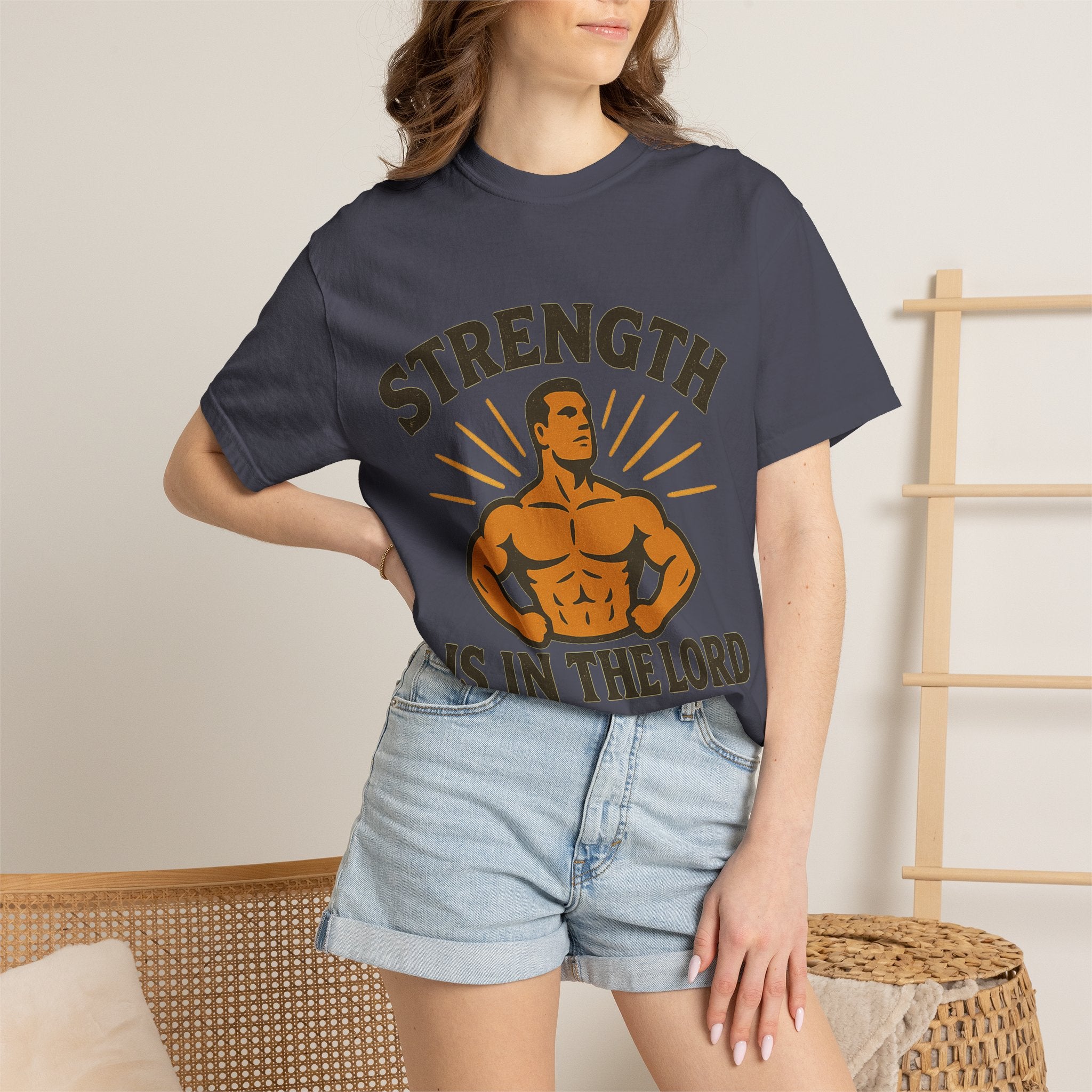 "Strength is in the Lord" Unisex Garment-Dyed T-shirt