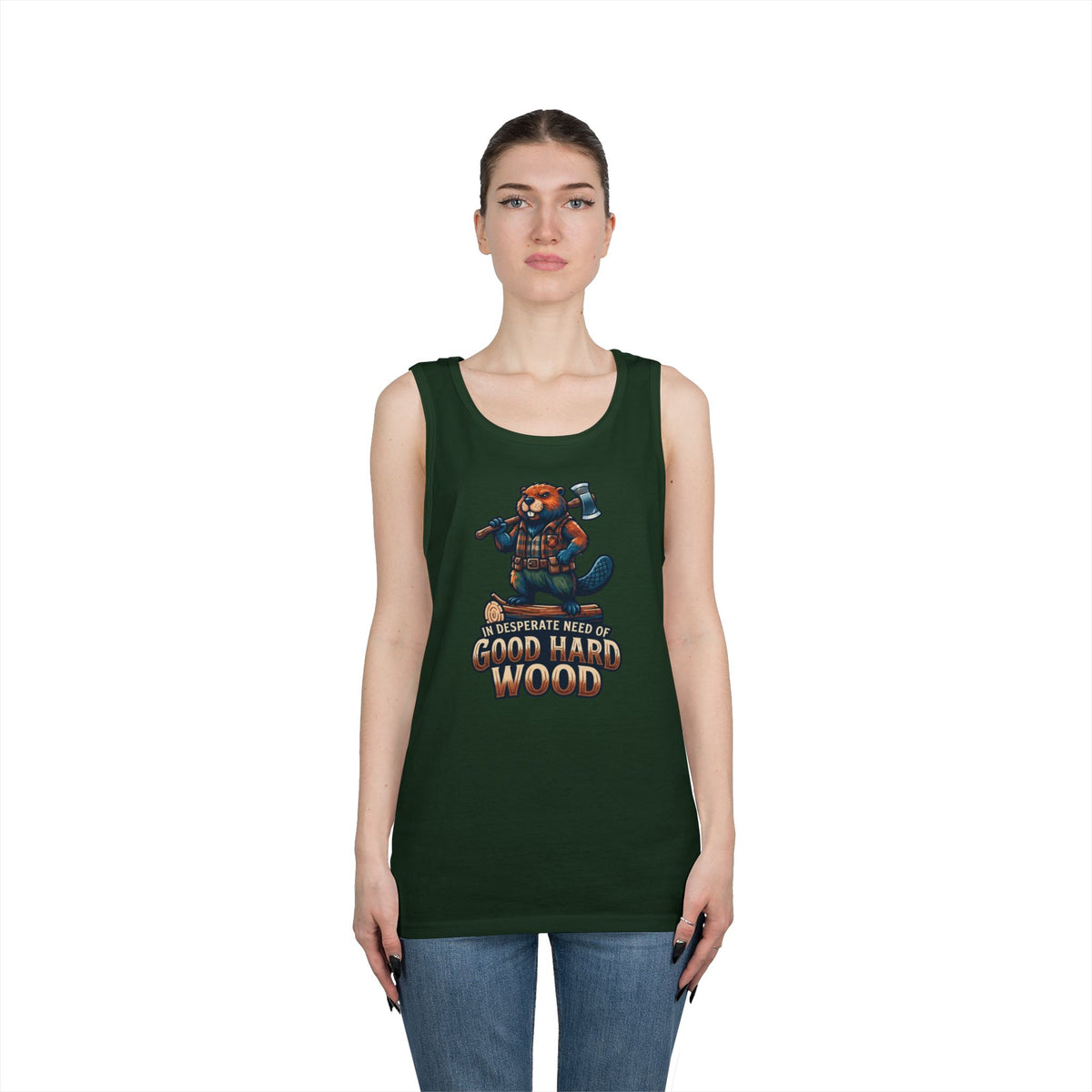 Color: Forest Green | In Desperate Need of Good Hard Wood Tank Top
