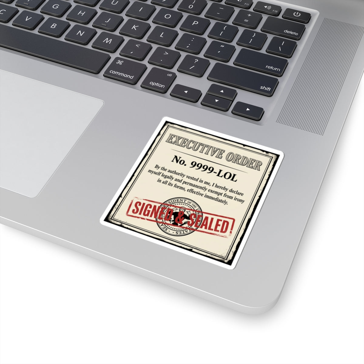 "Irony Free" Sticker — Main