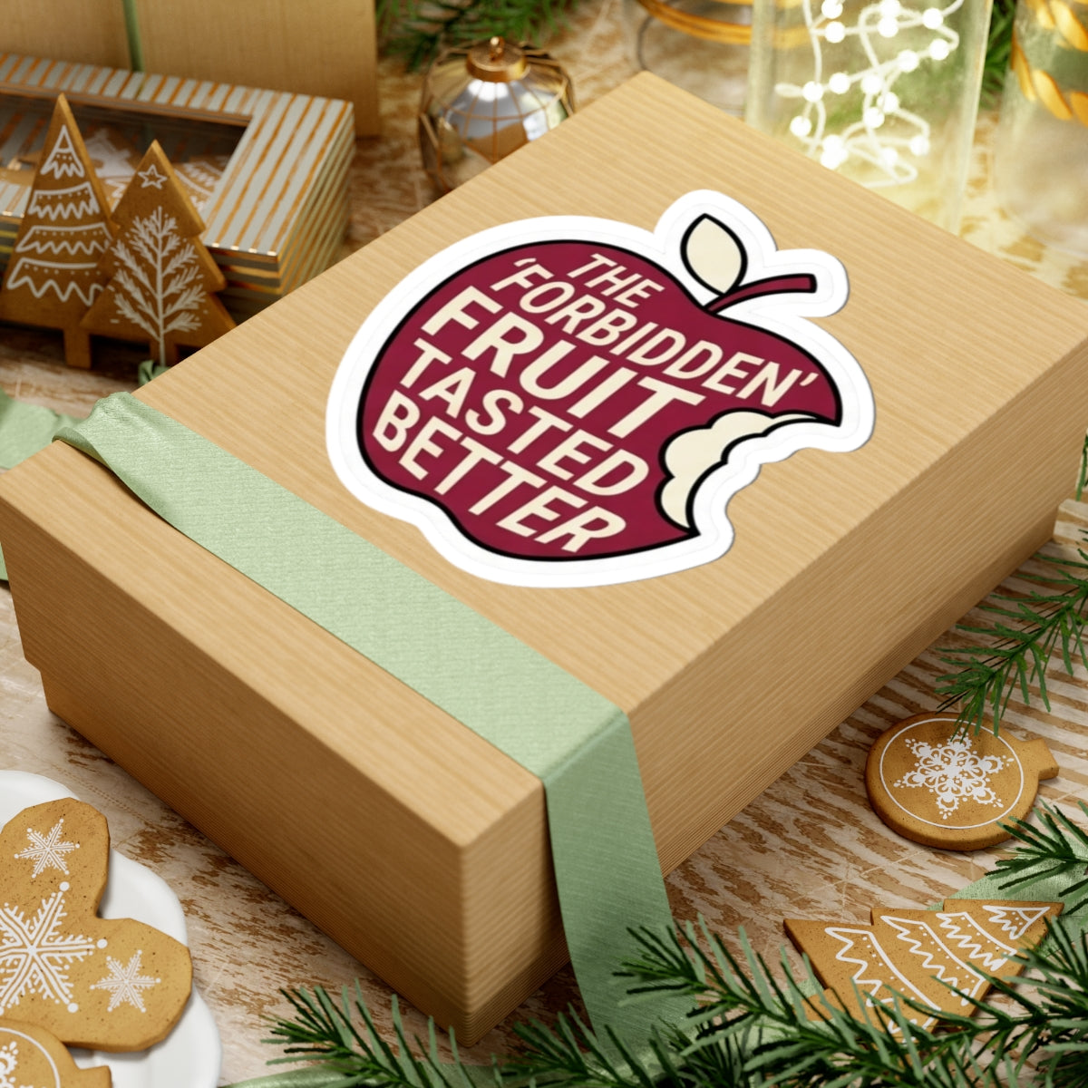 "Good Book Series Forbidden Fruit Tasted Better" Sticker — Main