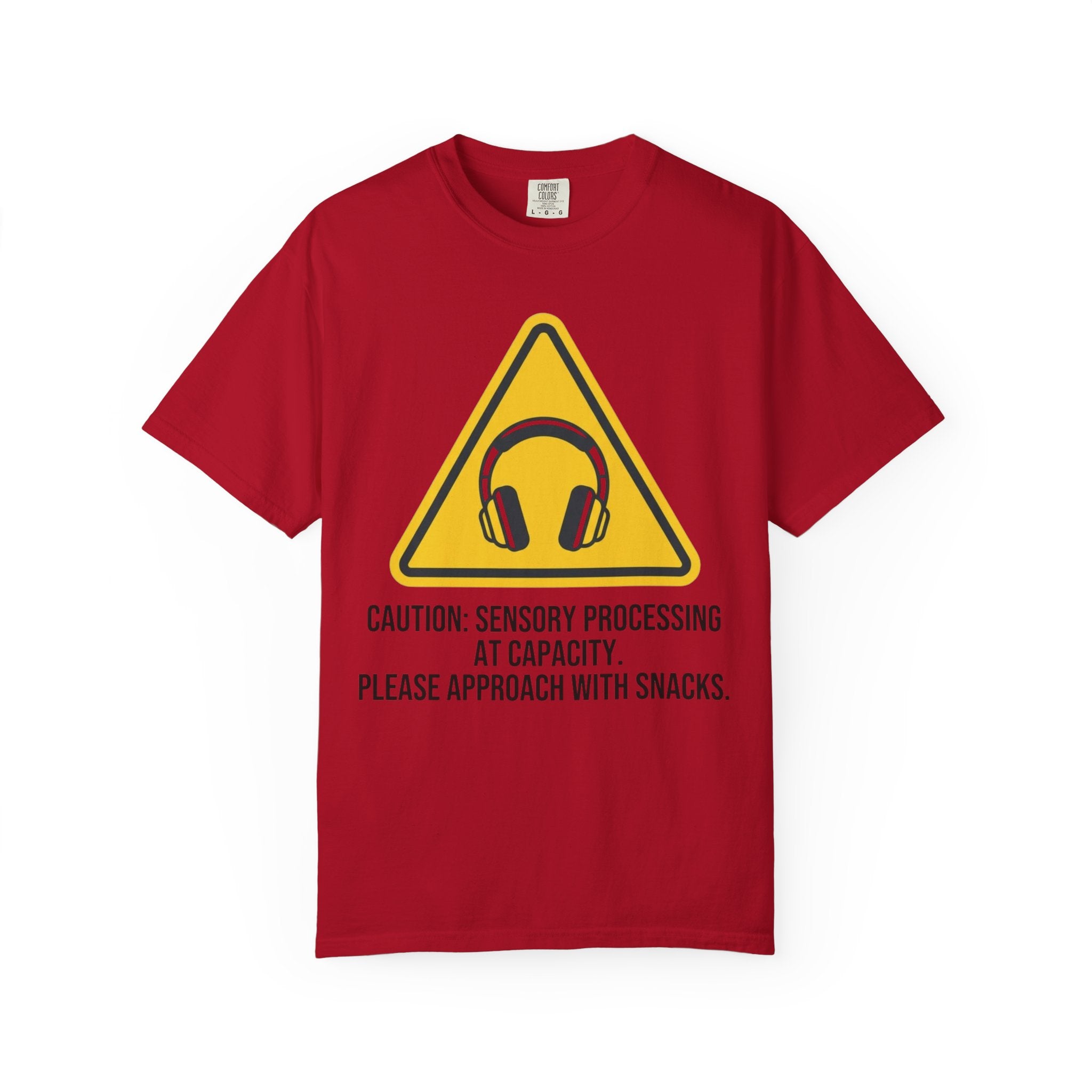 "Sensory At Capacity" Unisex Garment-Dyed Tee