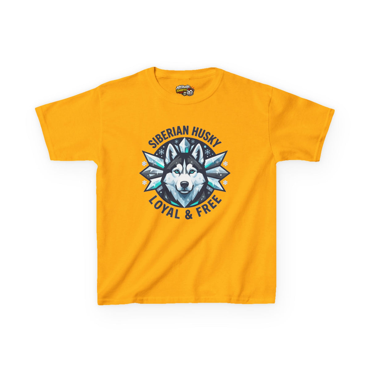 "Siberian Husky Loyal & Free" Kids Tee
