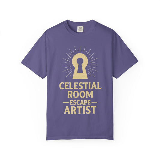 "Celestial Room Escape Artist" Unisex Garment-Dyed T-shirt
