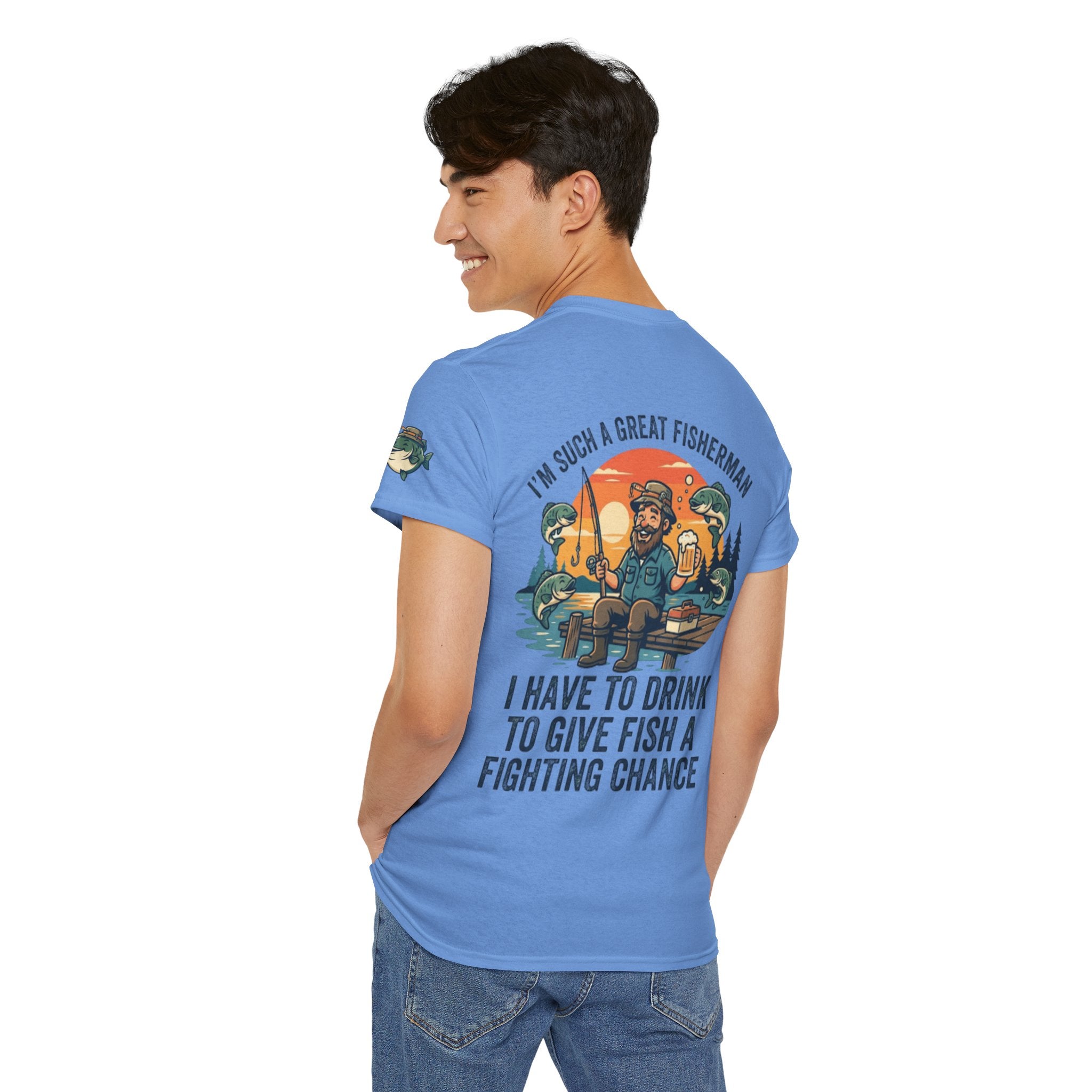"Drink to Give Fish a Fighting Chance" Premium Graphic Tee