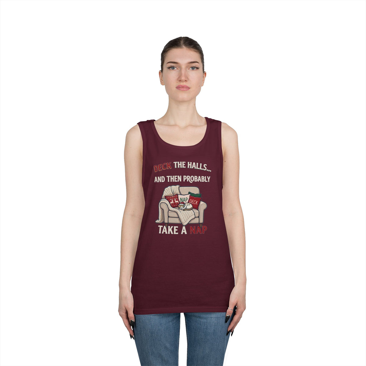 "Deck The Halls And Take A Nap" Tank Top
