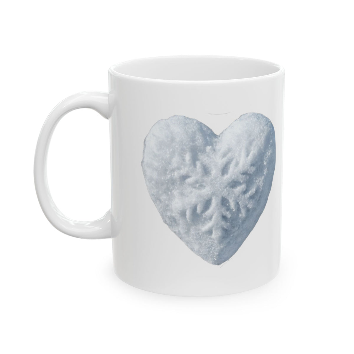 "I Love Snow" White Ceramic Mug — Graphic