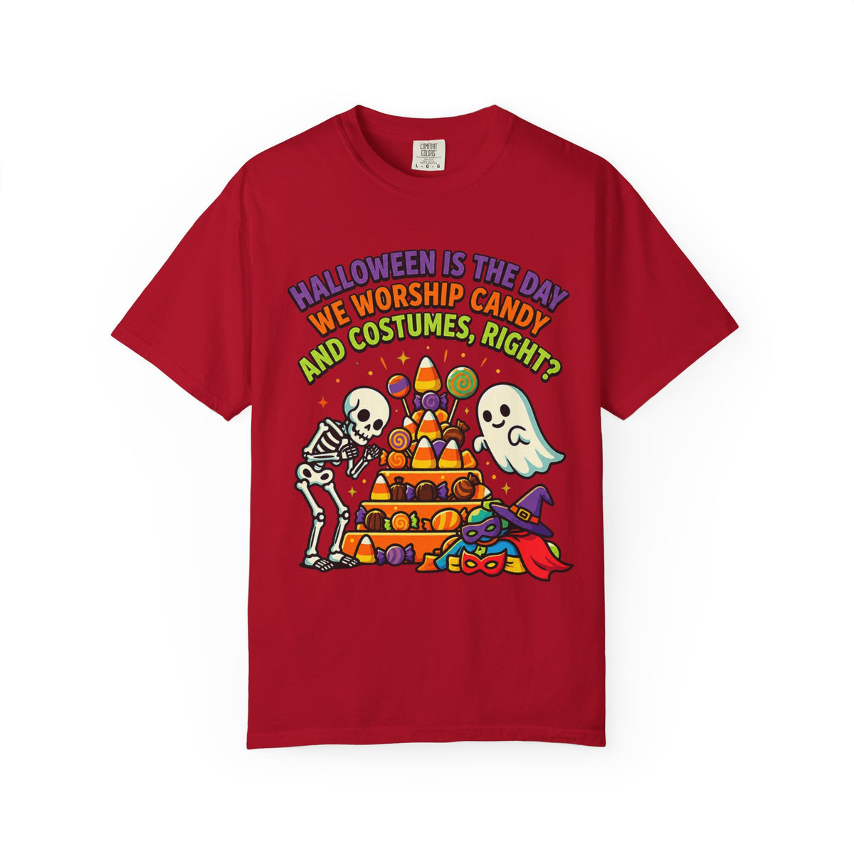 Color: Red | Worship Candy Unisex Garment-Dyed Tee