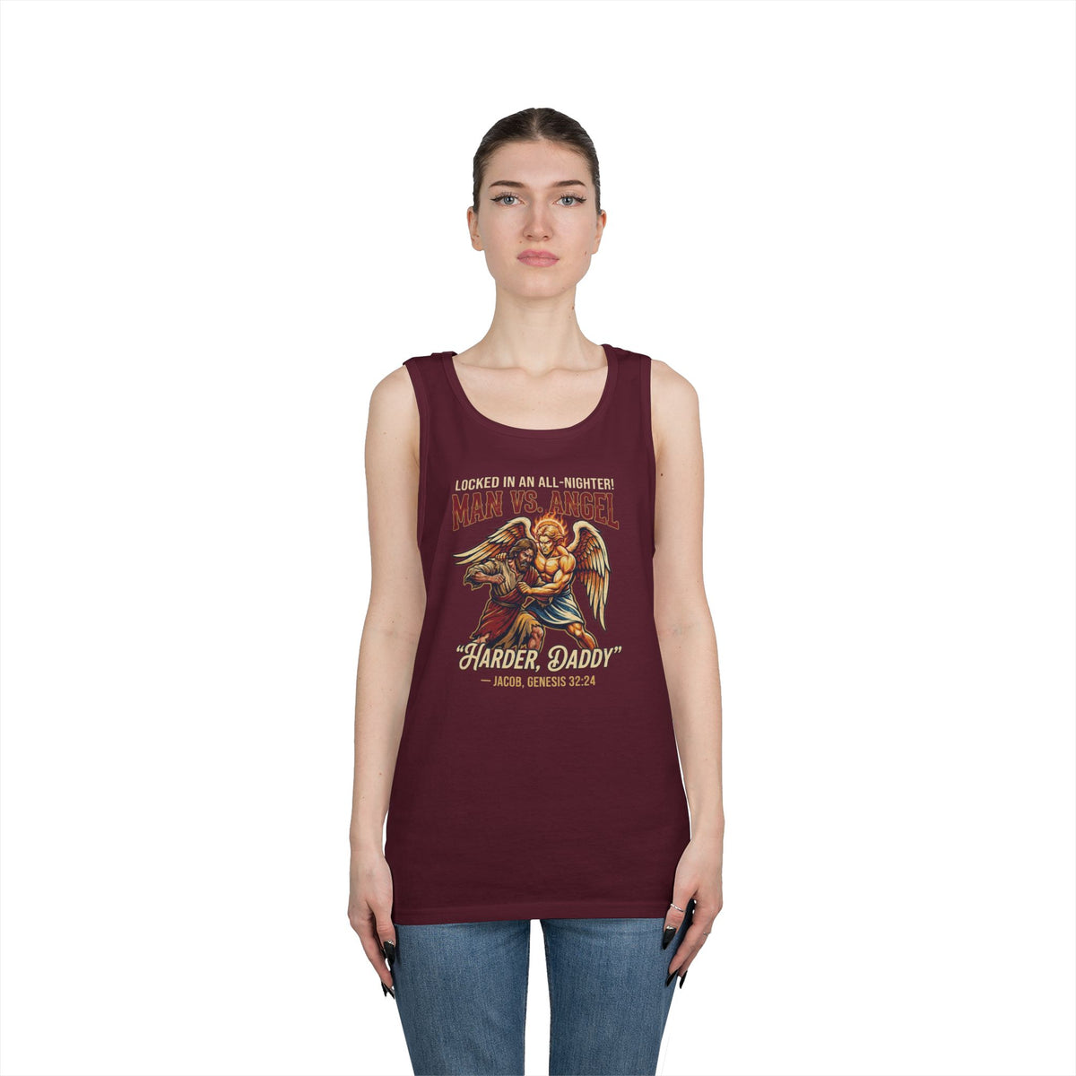 "Good Book Series Man vs Angel" Tank Top