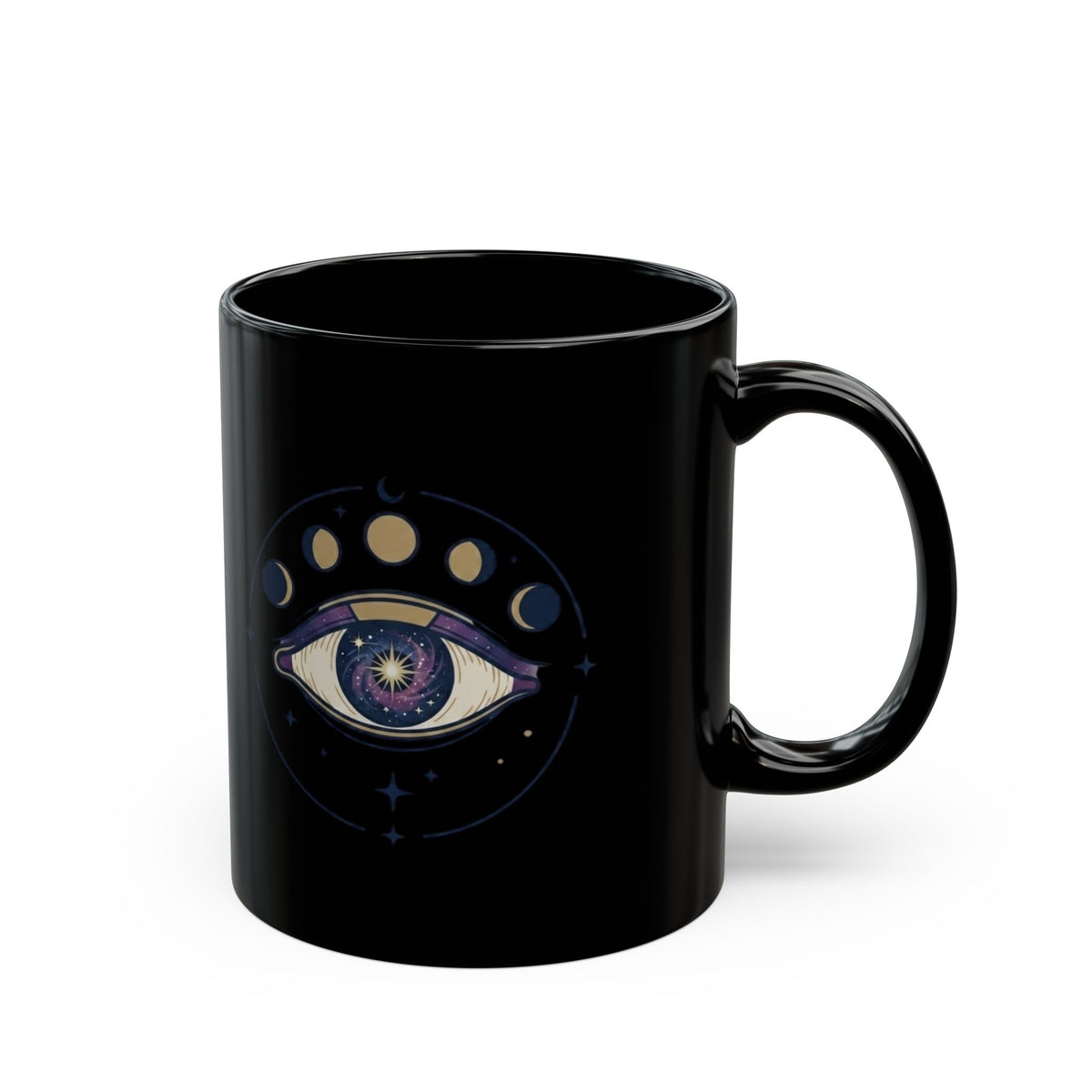 "Trust the Universe" Black Ceramic Mug — Graphic