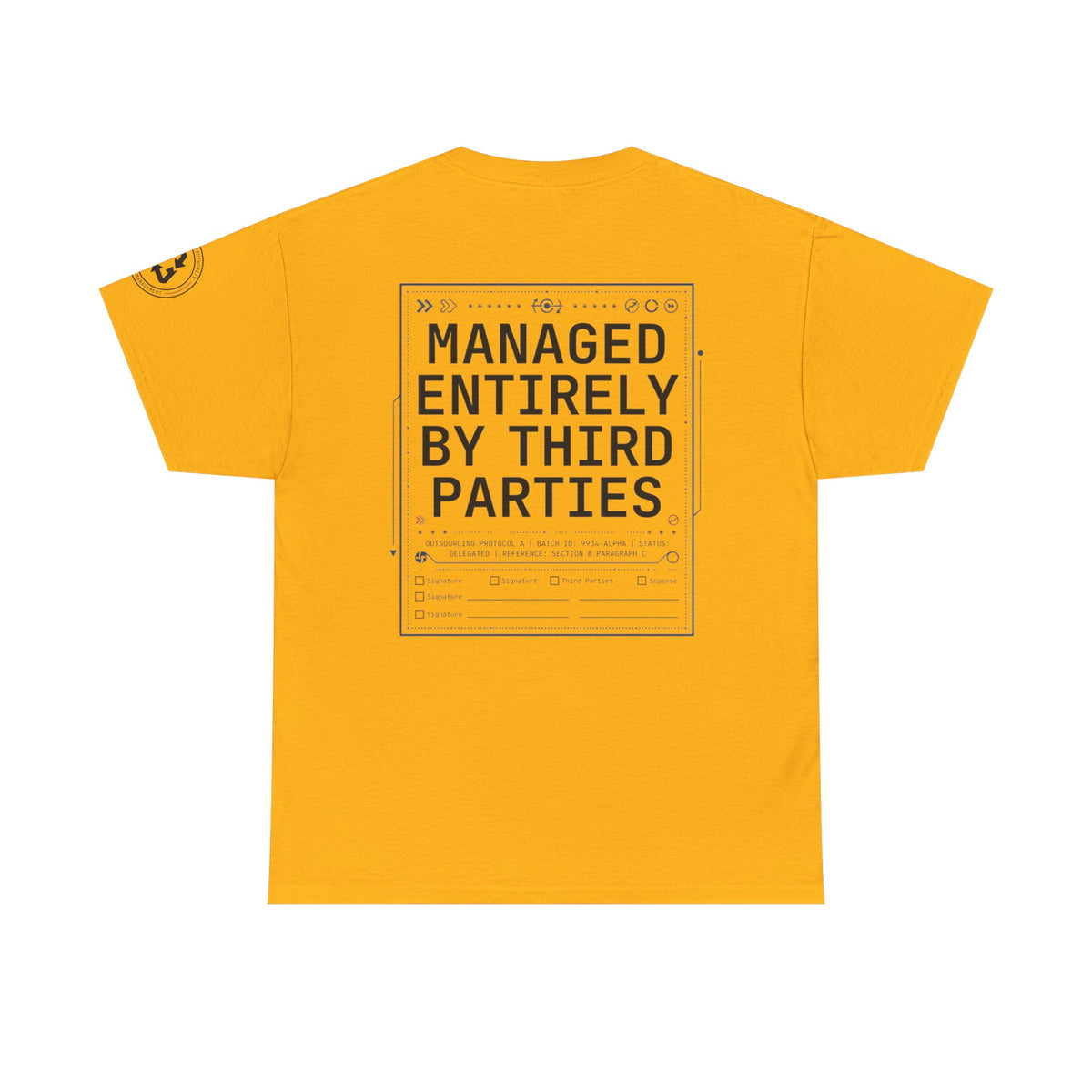 Color: Gold | Managed Entirely By Third Parties Premium Graphic Tee