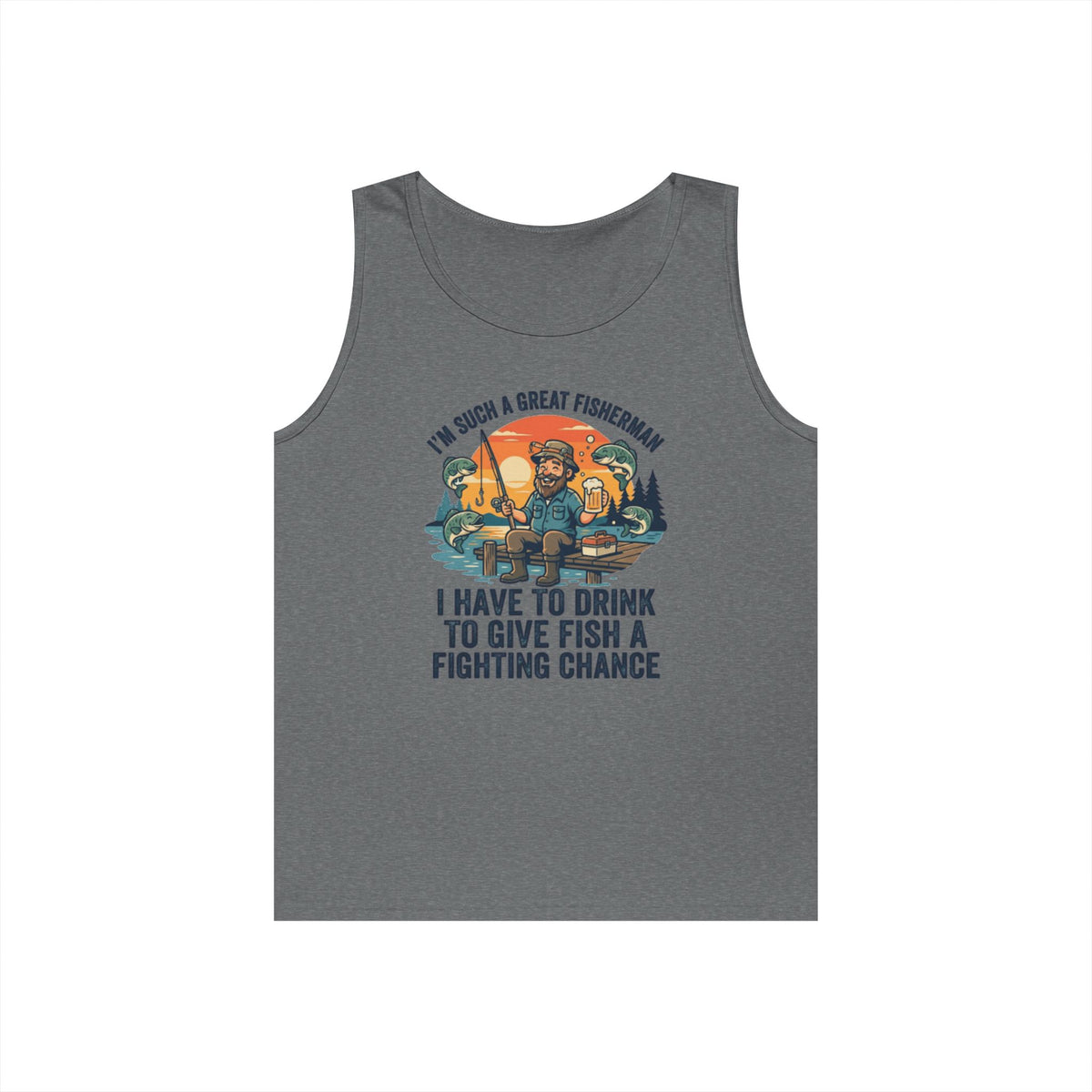 "Drink to Give Fish a Fighting Chance" Tank Top