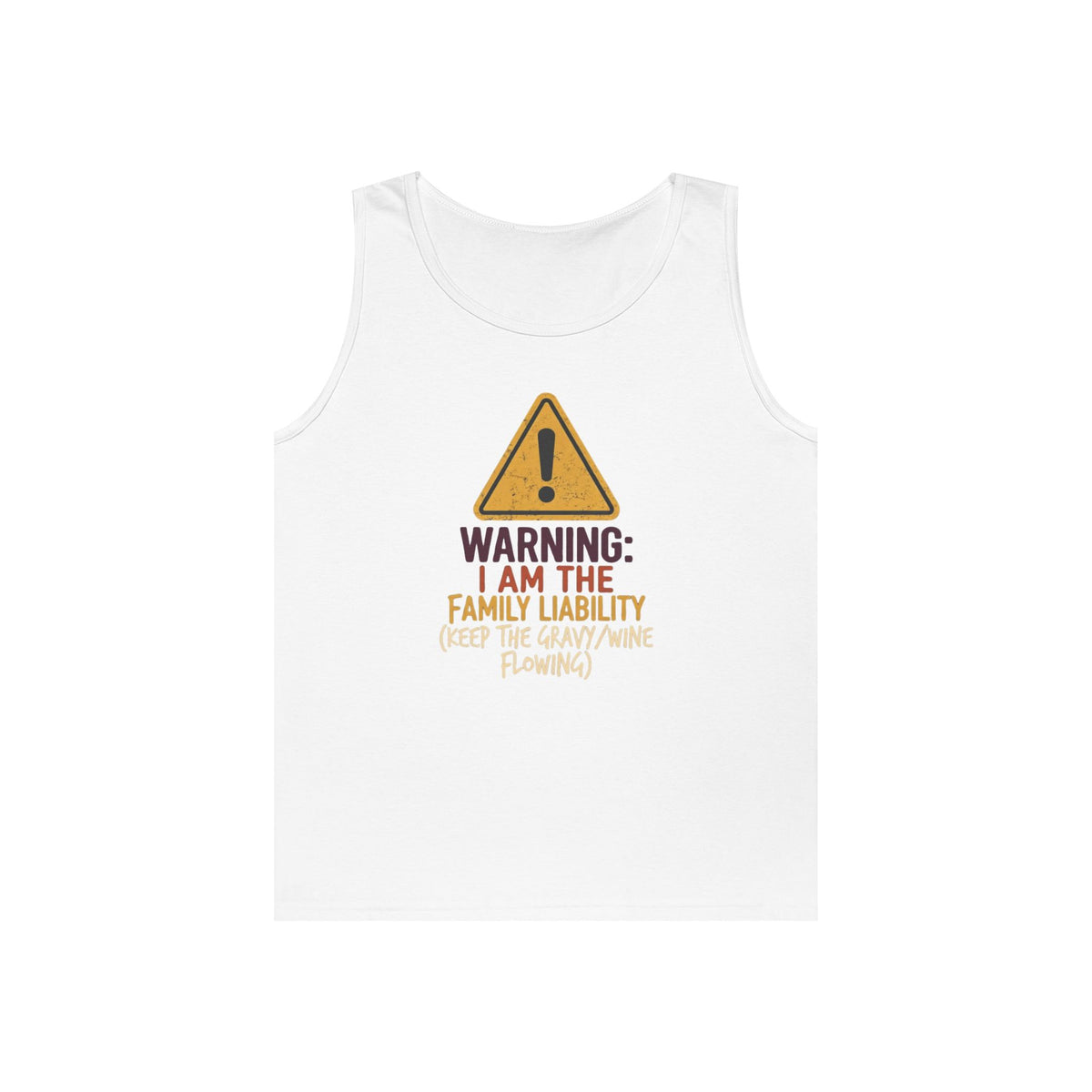 Color: White | Warning I am The Family Liability Tank Top