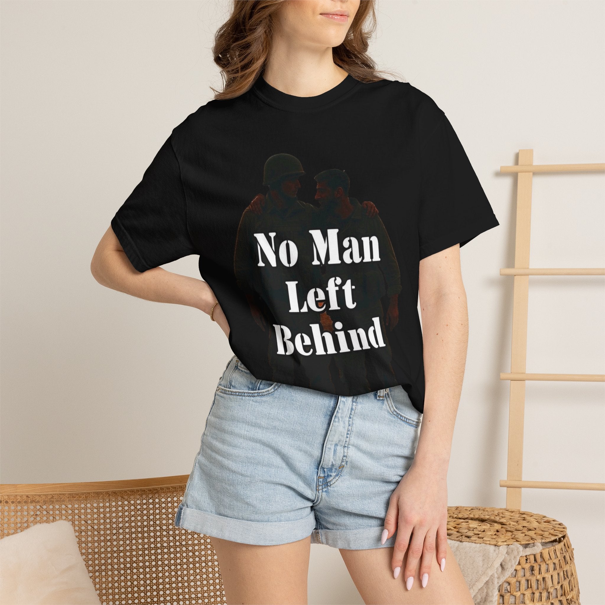 "No Man Left Behind" Unisex Garment-Dyed T-shirt