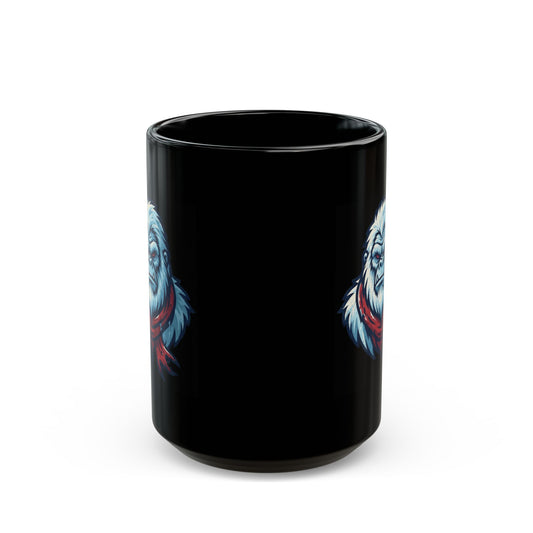 "Yeti-Abominable Snowman (Himalayas)" Black Ceramic Mug — Graphic