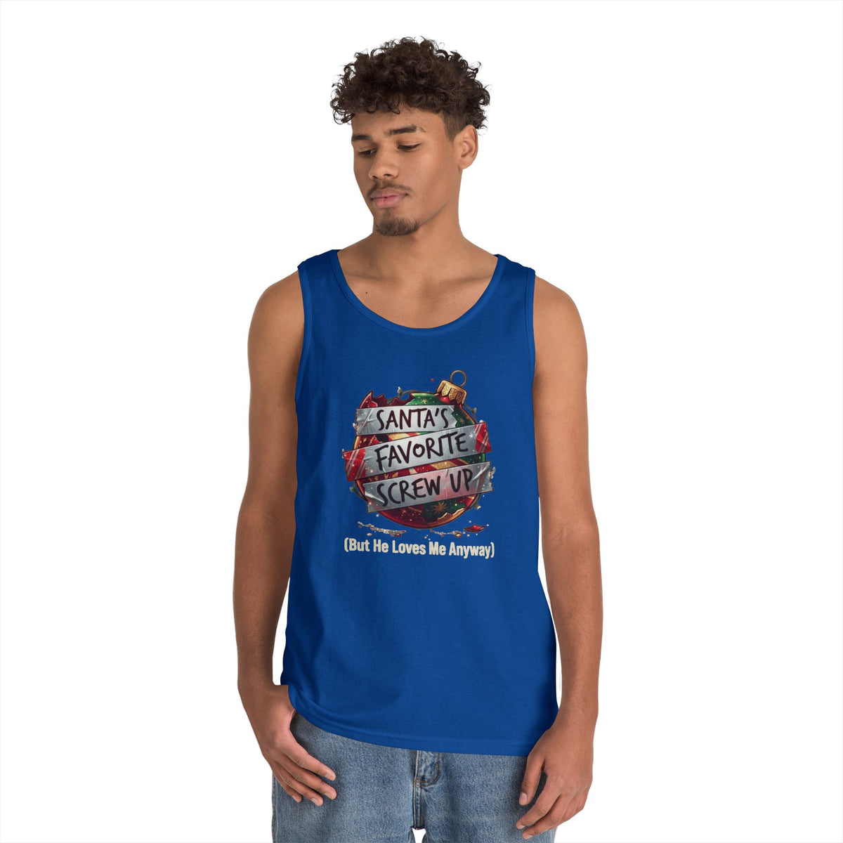 Color: Royal | Santa's Favorite Screw Up Tank Top