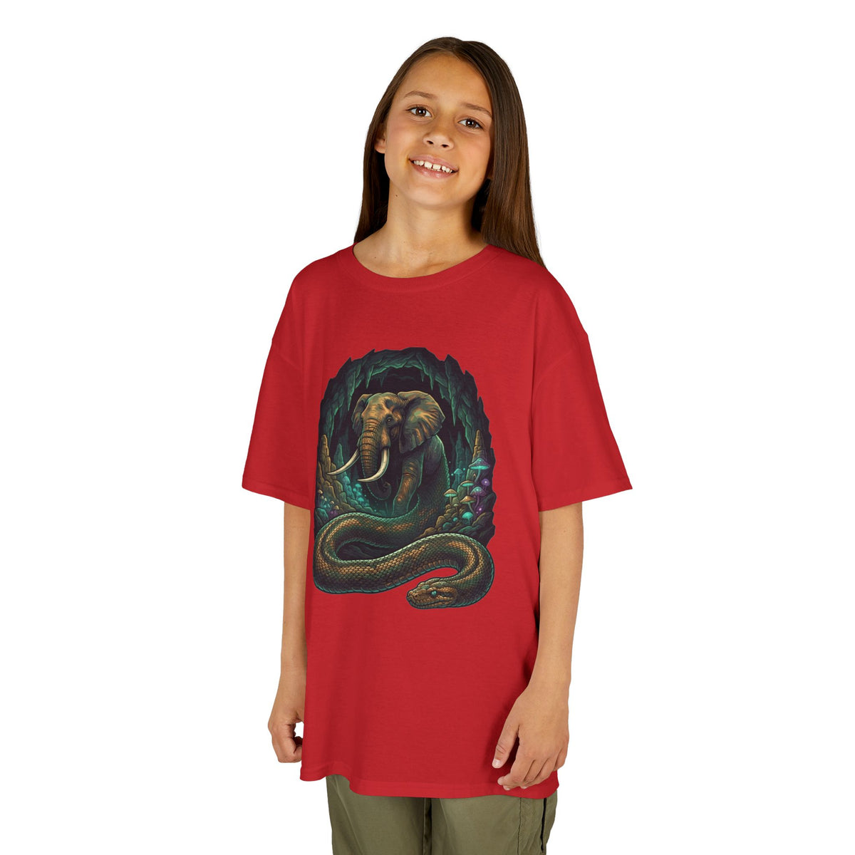 Color: Red | Grootslang (South African Mythology) Kids Tee