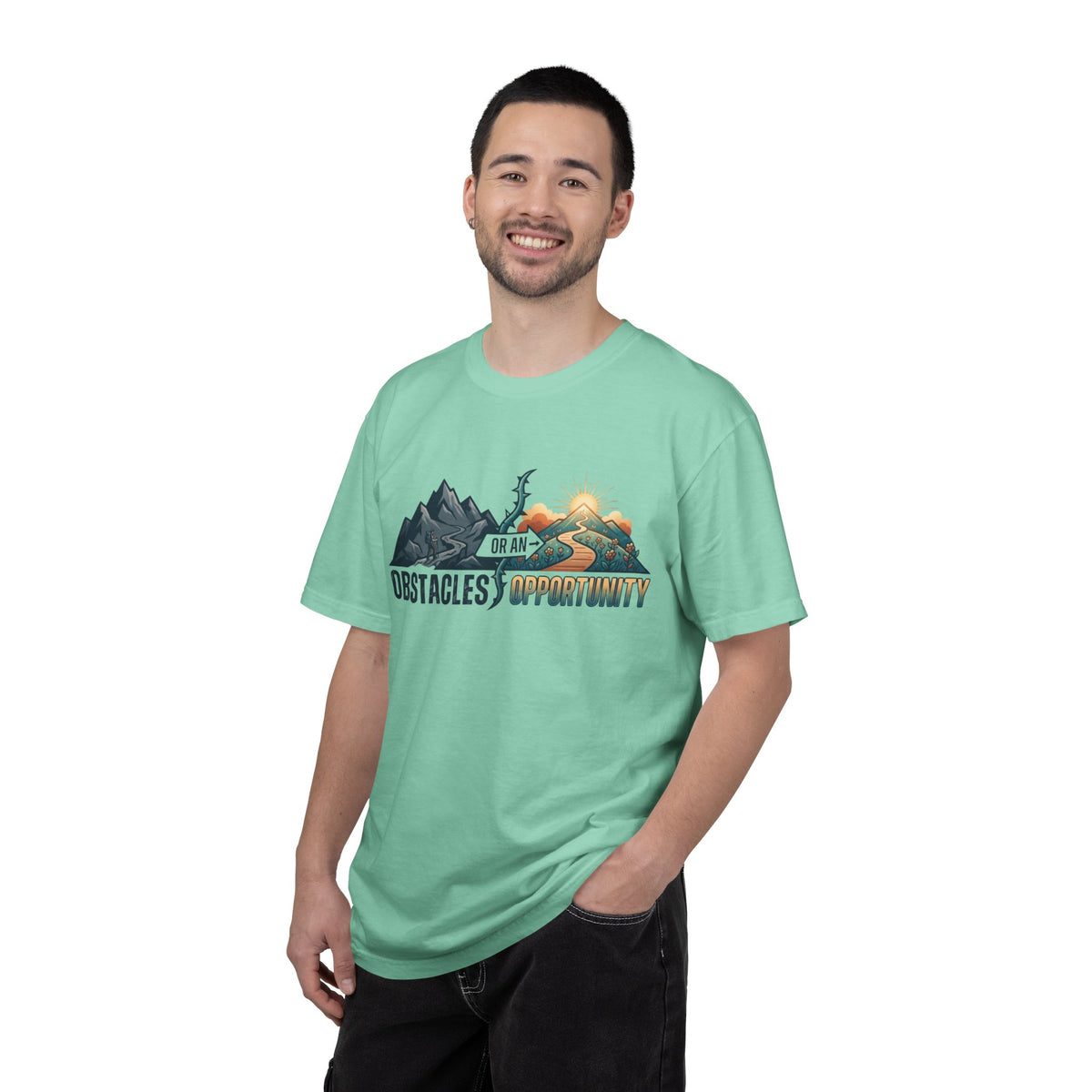 Color: Island Reef | Obstacle Or An Opportunity Unisex Garment-Dyed Tee