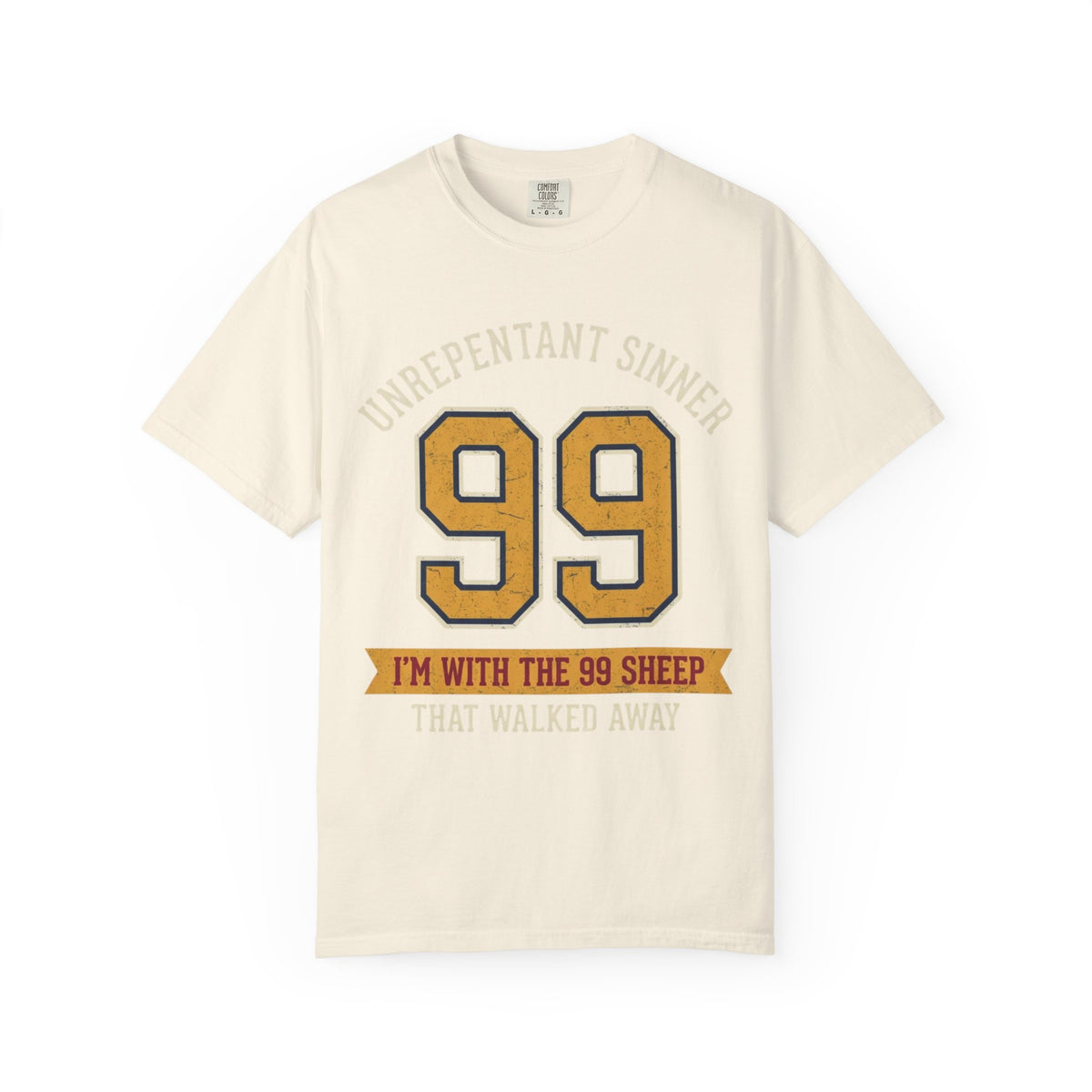 "Good Book Series 99 Unrepentant Sinner" Unisex Garment-Dyed Tee