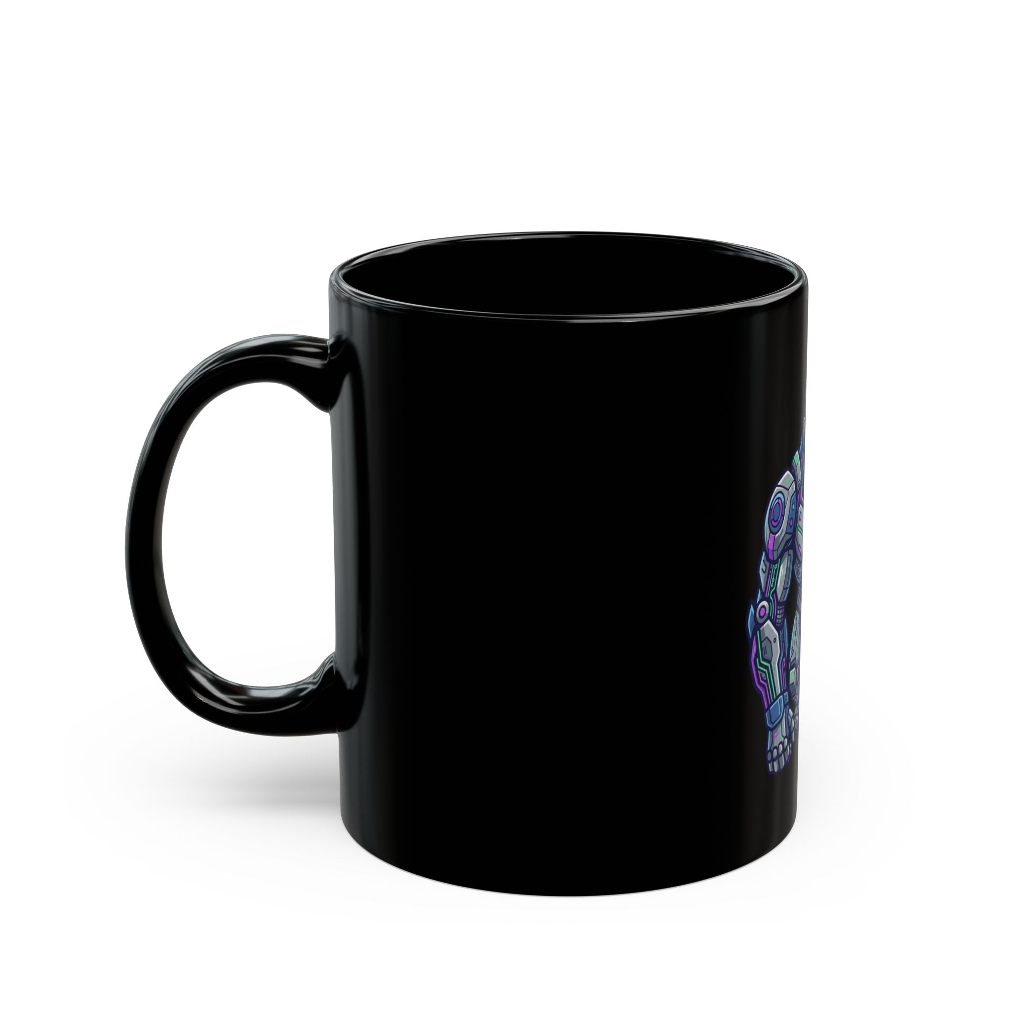 "Cyber Gorilla" Black Ceramic Mug