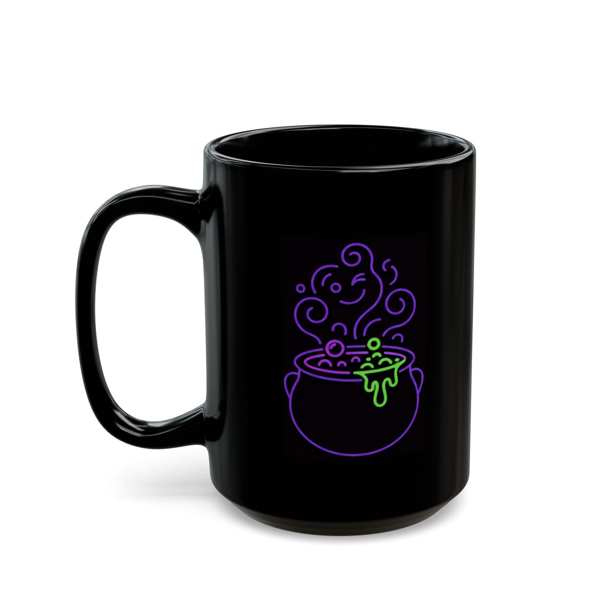 "Ride The Handle, Stir The Pot" Black Ceramic Mug — Graphic