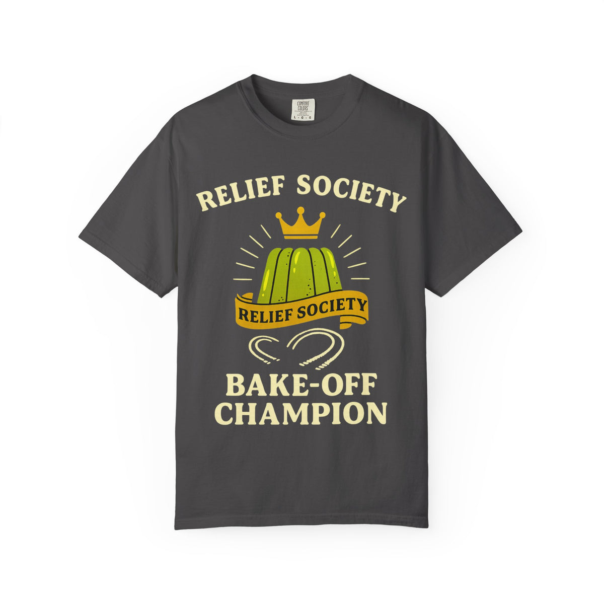 Color: Graphite | Relief Society Bake-Off Champion Unisex Garment-Dyed T-shirt