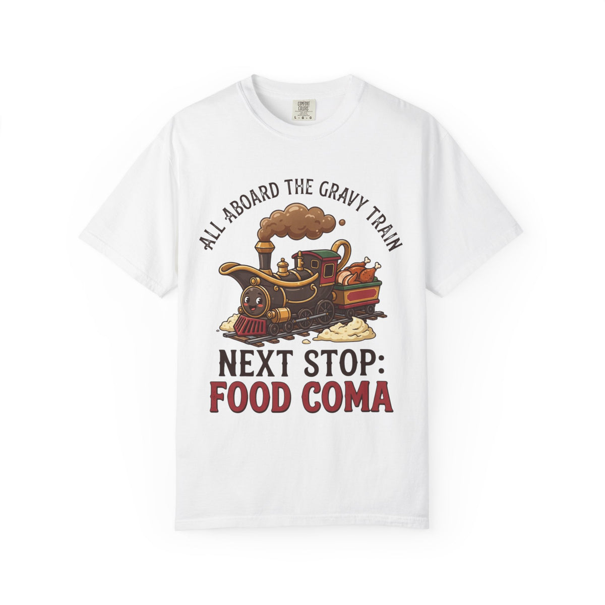 "Next Stop Food Coma" Unisex Garment-Dyed Tee