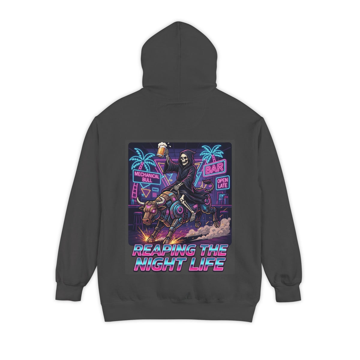 Color: Pepper | Reaping the Night Life Garment-Dyed Hoodie