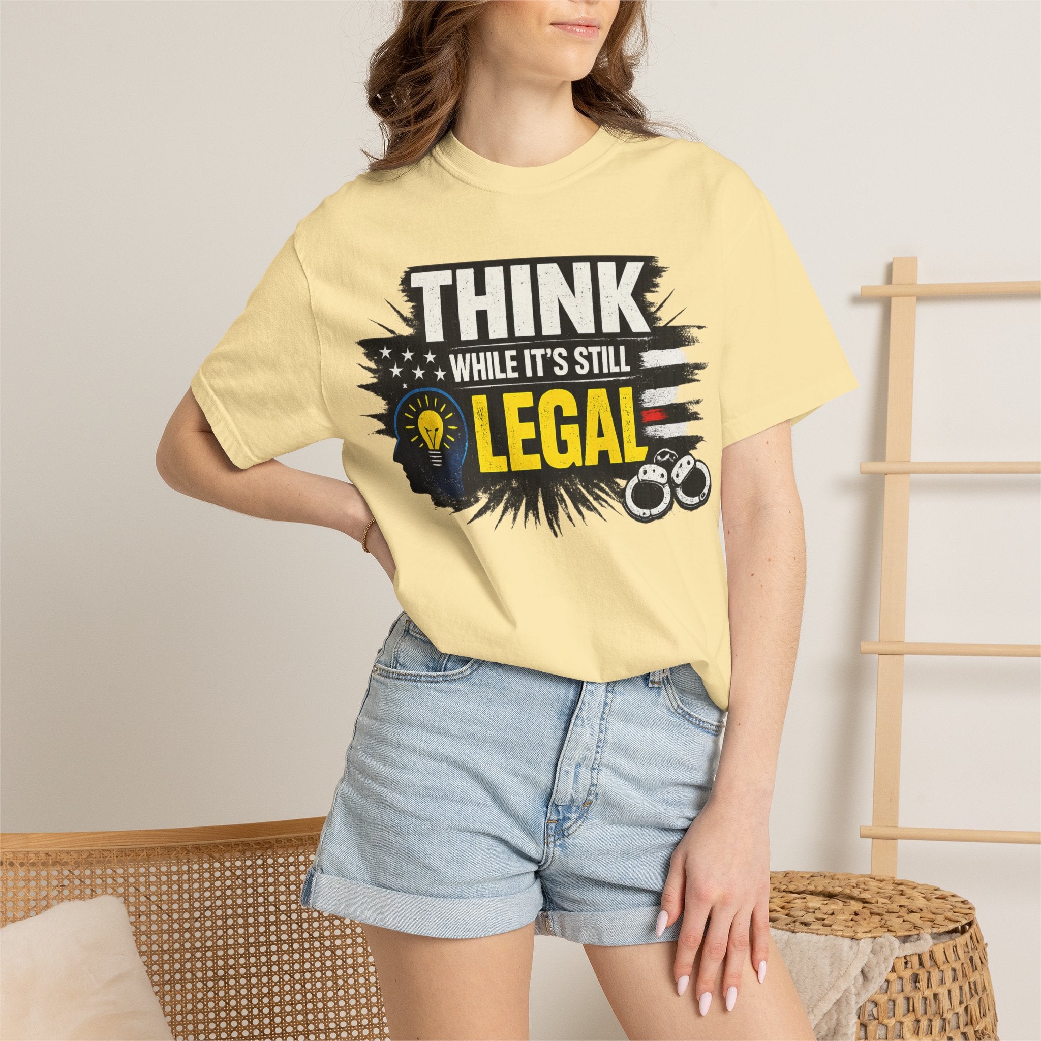 "Think While It’s Still Legal" Unisex Garment-Dyed T-shirt