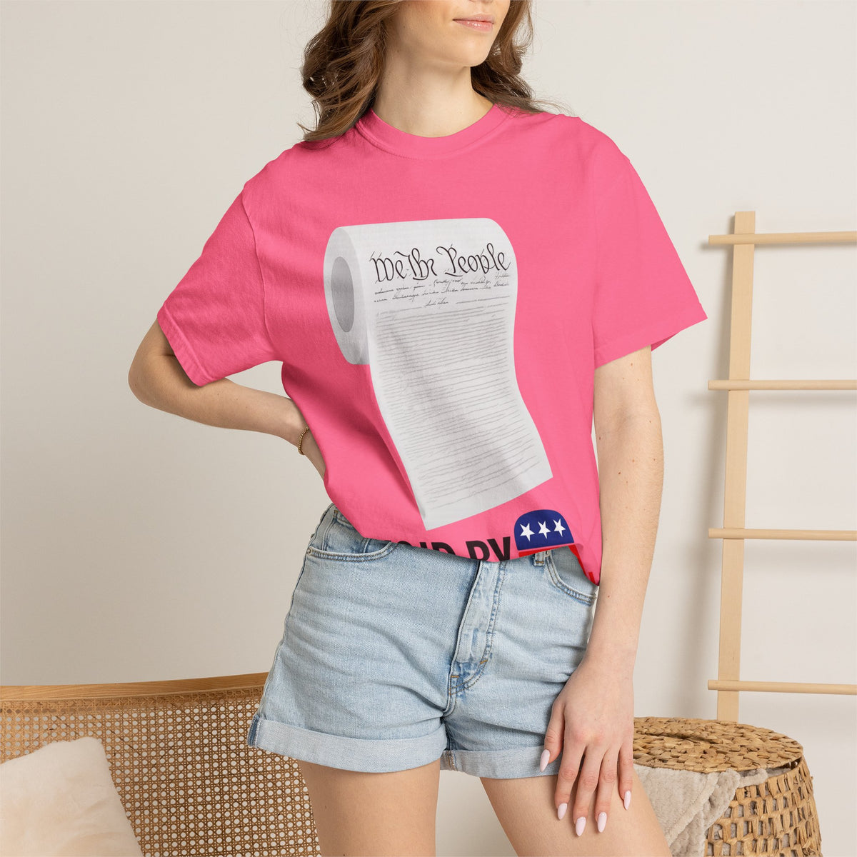 Color: Crunchberry | Constitution Toilet Paper Unisex Garment-Dyed T-shirt