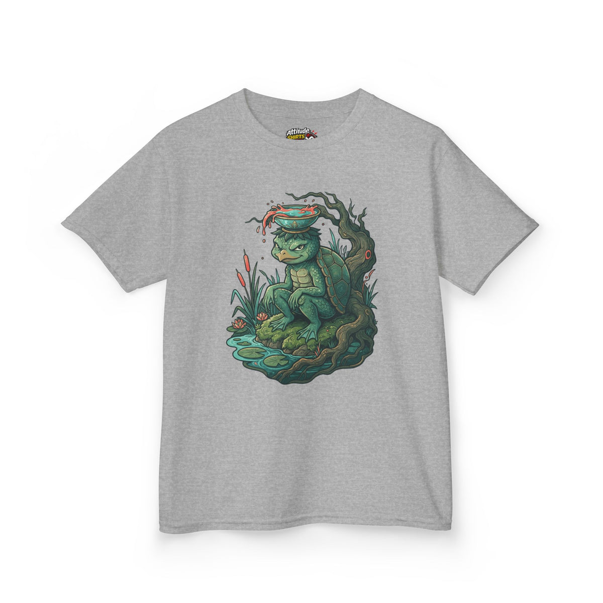 Color: Sport Grey | Kappa (Japanese Folklore) Kids Tee