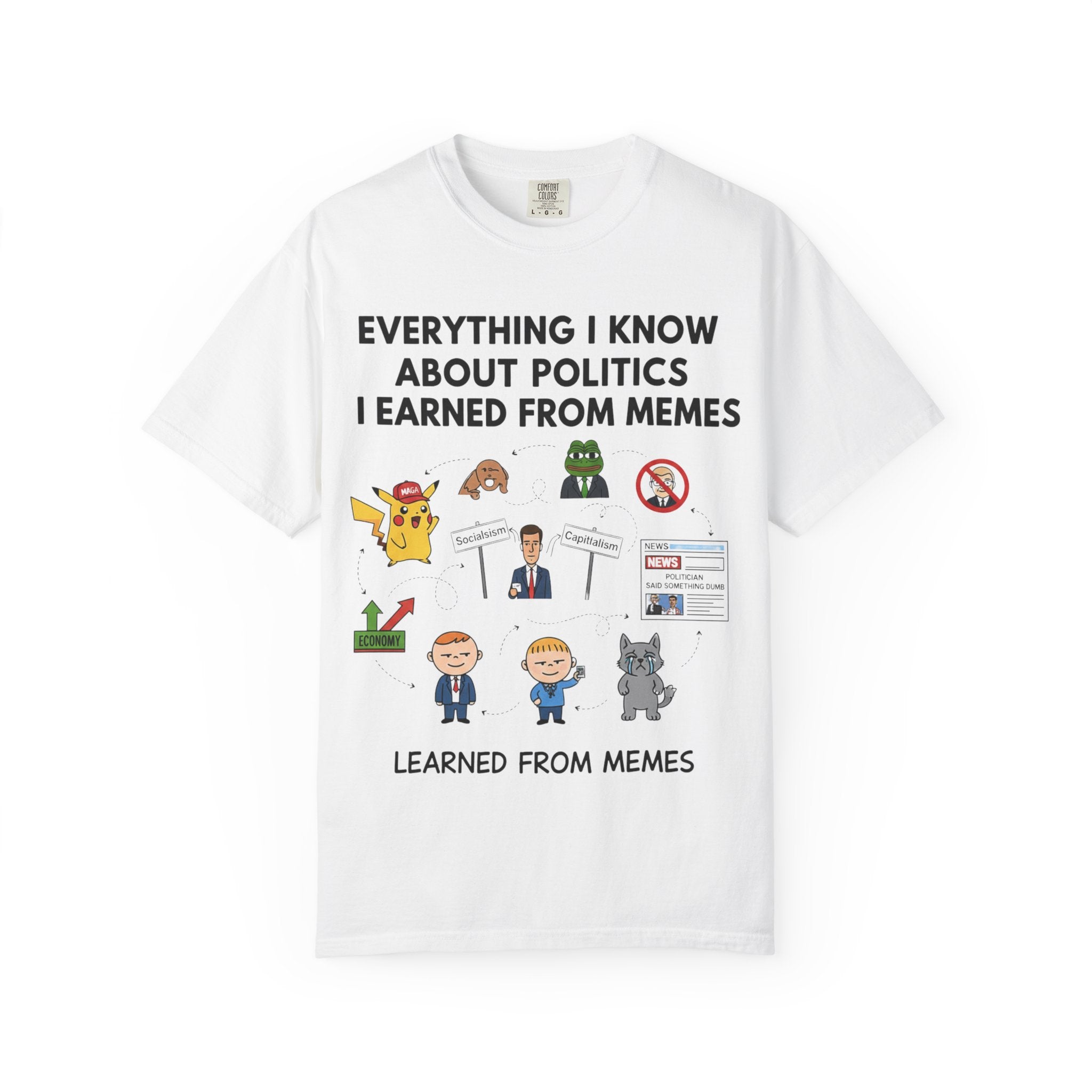 "Advanced Degrees in Memes" Unisex Garment-Dyed T-shirt