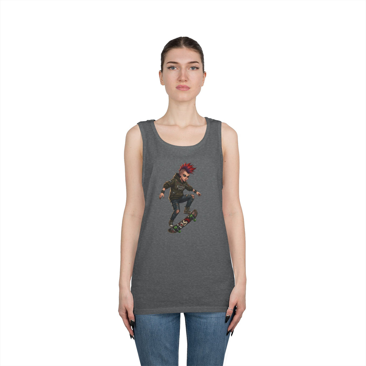 Color: Graphite Heather | Riot Tank Top
